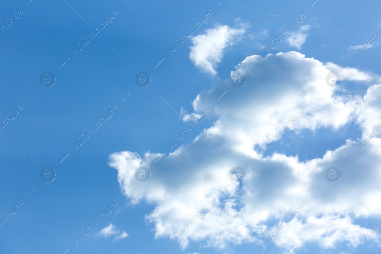 Photo of Beautiful view of blue sky with fluffy clouds