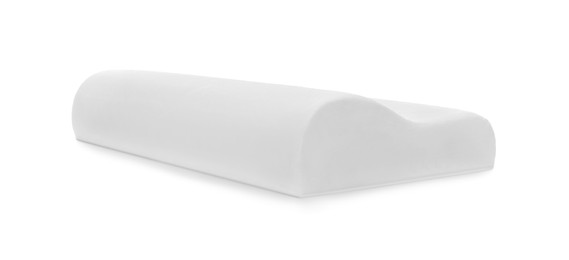 Photo of Orthopedic memory foam pillow isolated on white