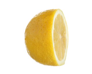 Half of fresh lemon isolated on white