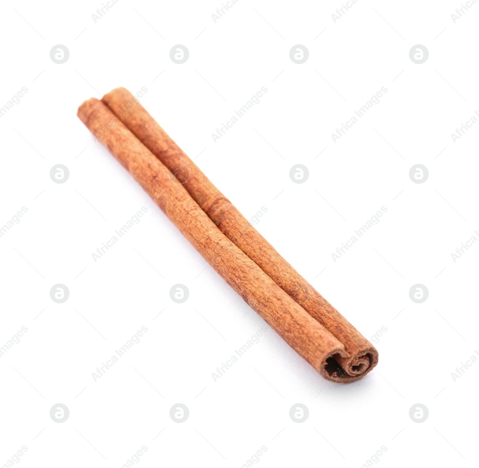 Photo of Aromatic cinnamon stick on white background