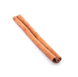 Aromatic cinnamon stick on white background