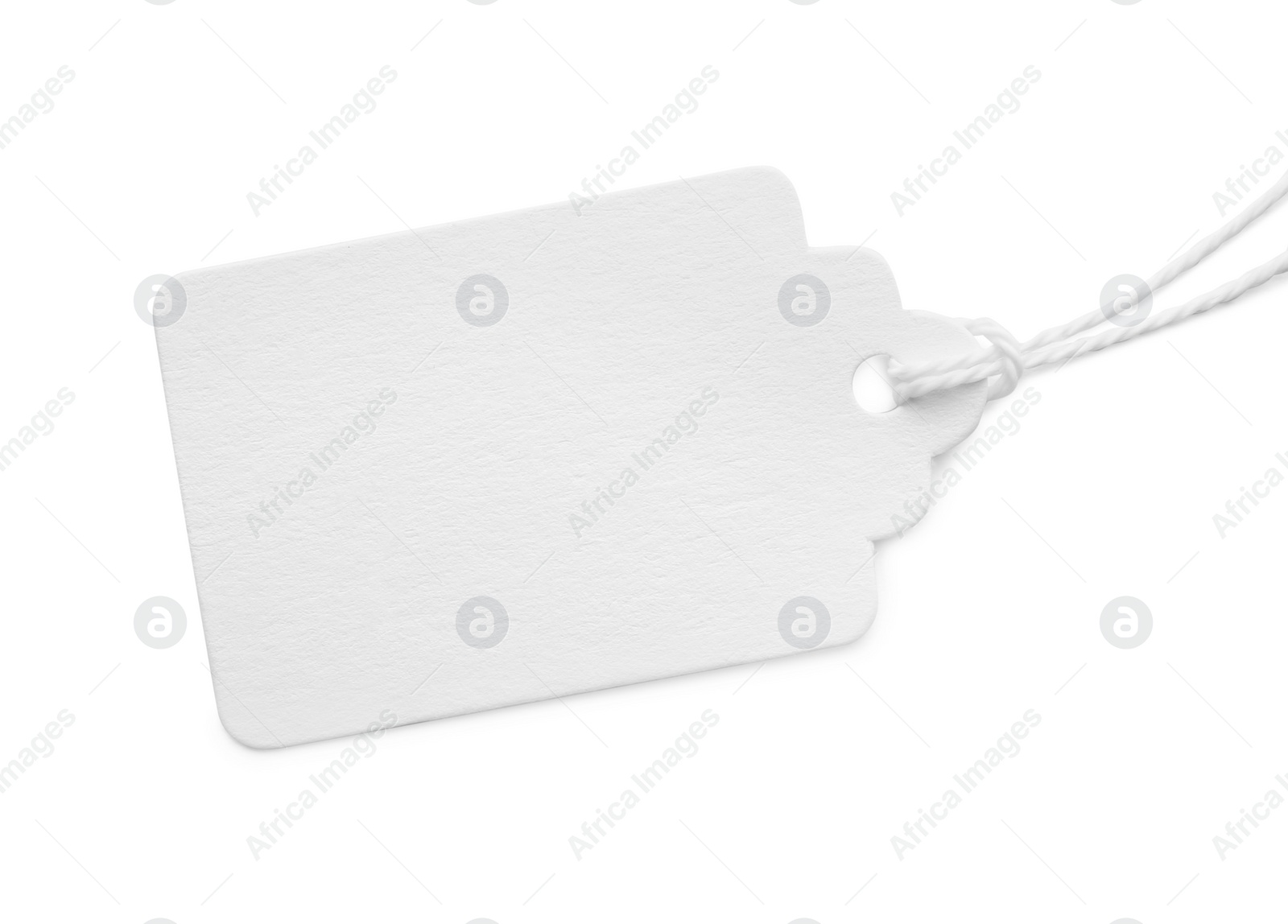 Photo of Tag with space for text isolated on white, top view