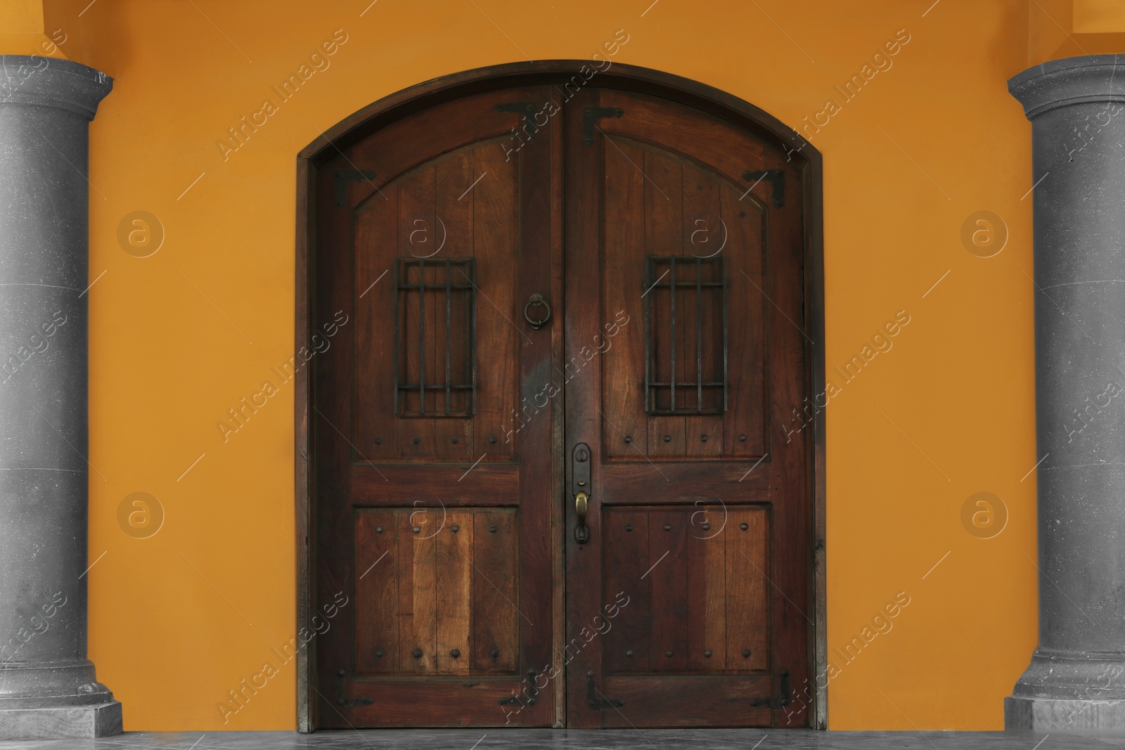 Photo of Entrance of house with beautiful old wooden door