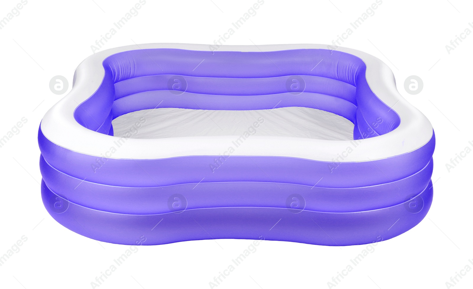 Image of Colorful inflatable rubber pool on white background