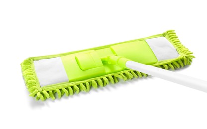 One flat mop isolated on white. Cleaning tool