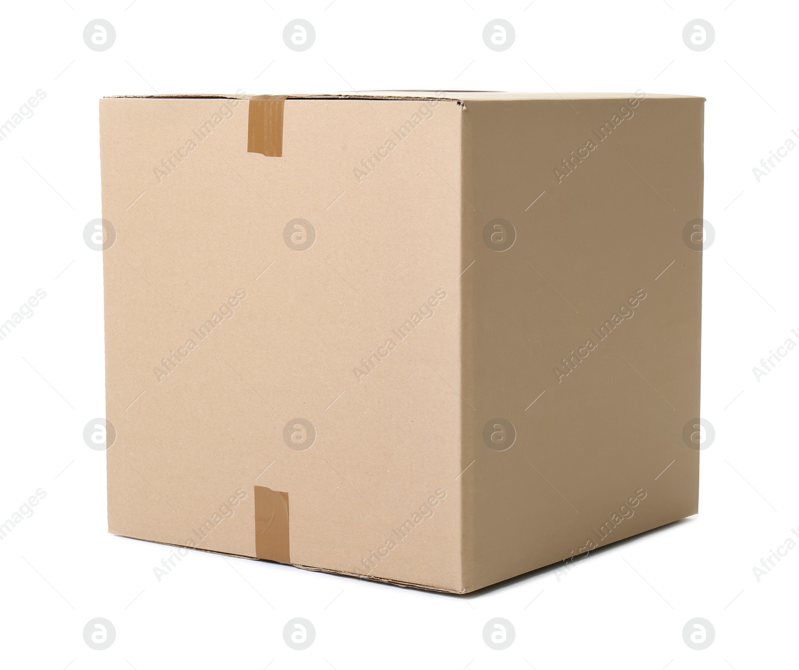 Photo of Cardboard box on white background