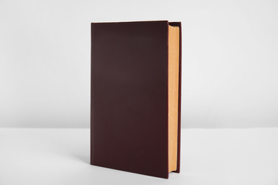 Blank book with hardcover on white background