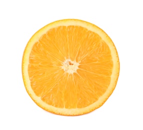 Half of fresh ripe orange isolated on white