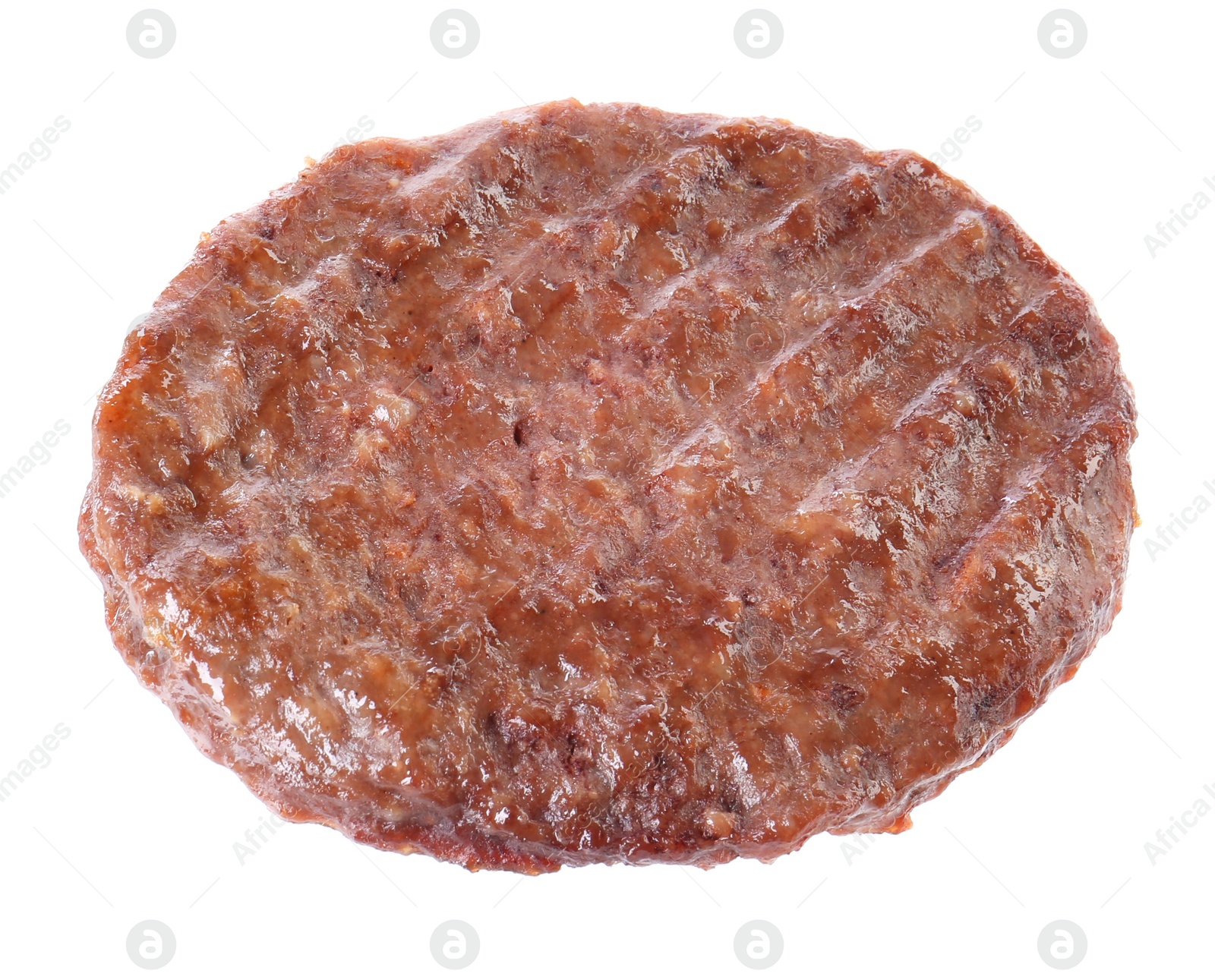 Photo of Tasty grilled burger patty isolated on white