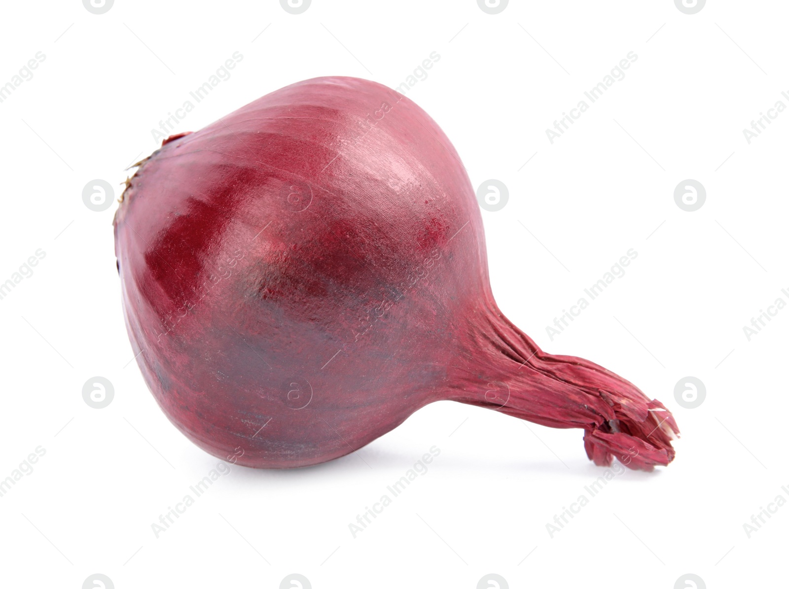 Photo of Ripe red onion on white background