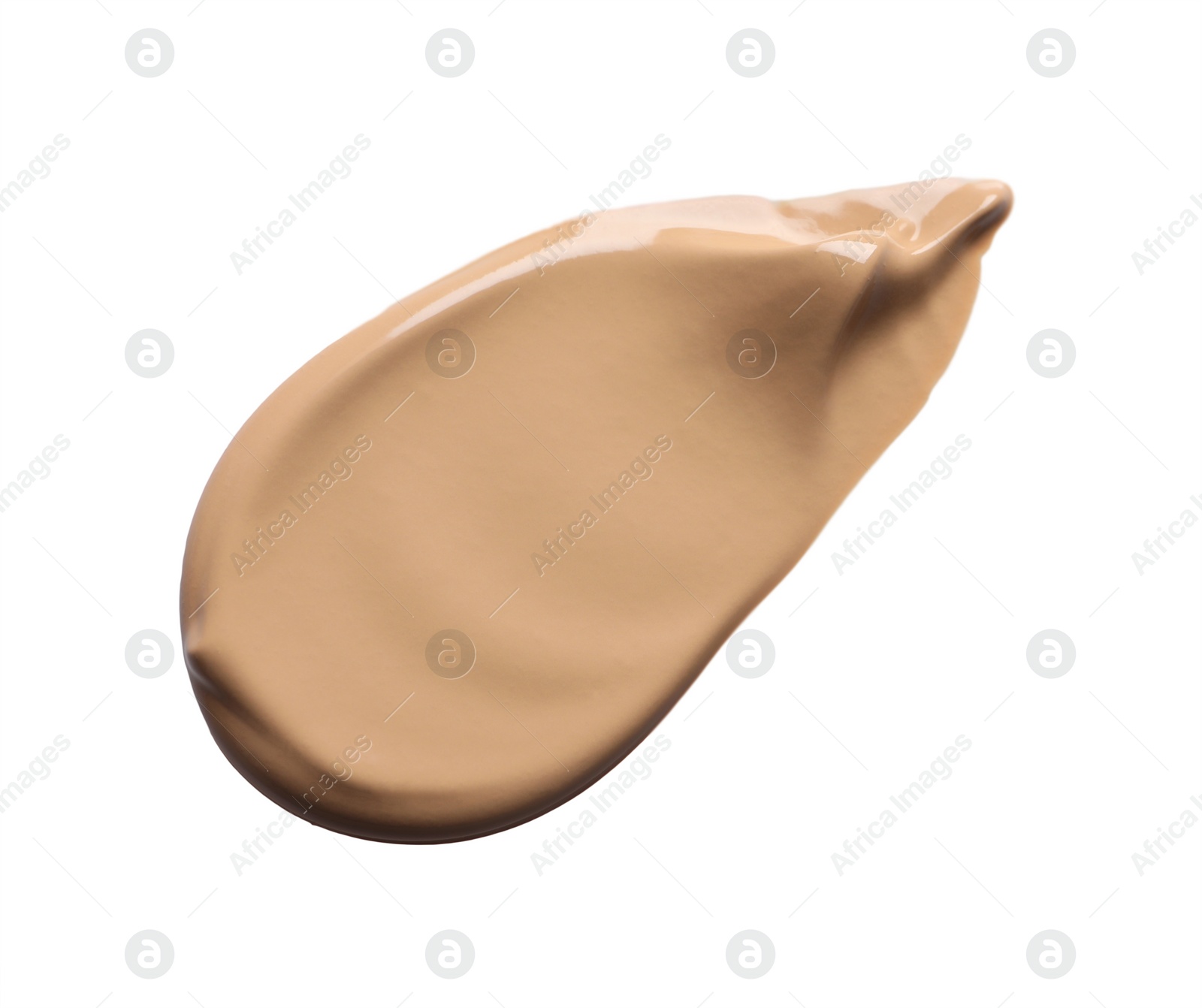 Photo of Swatch of liquid skin foundation isolated on white, top view