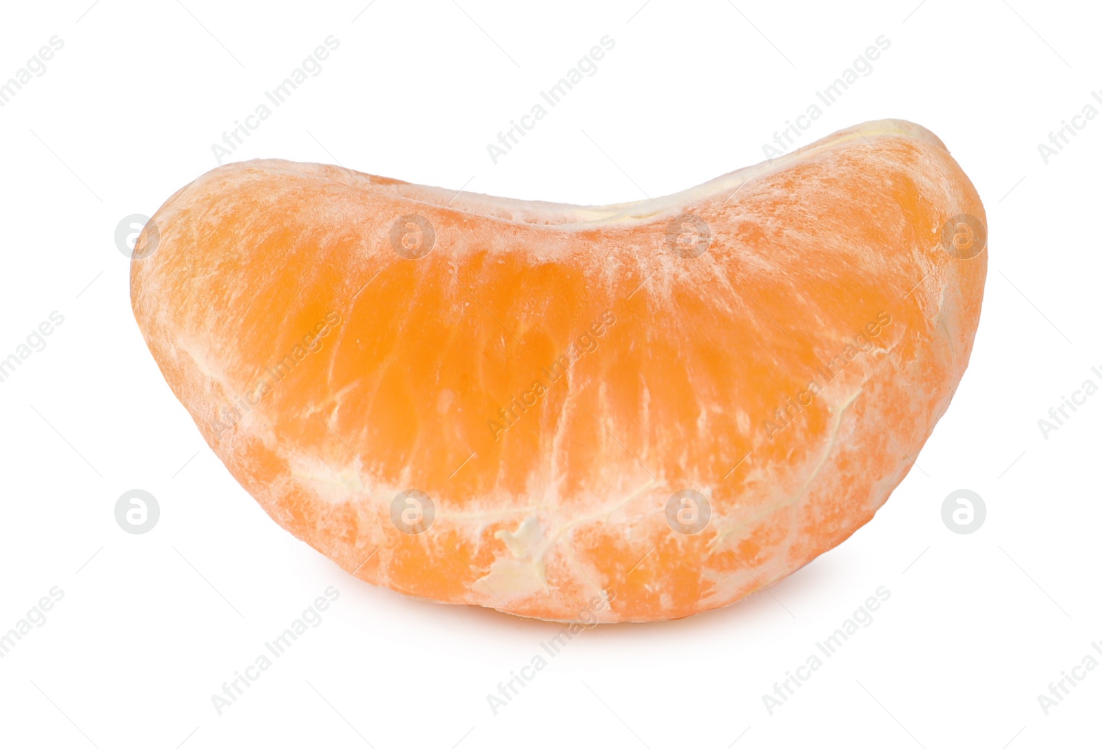 Photo of Piece of fresh ripe tangerine isolated on white