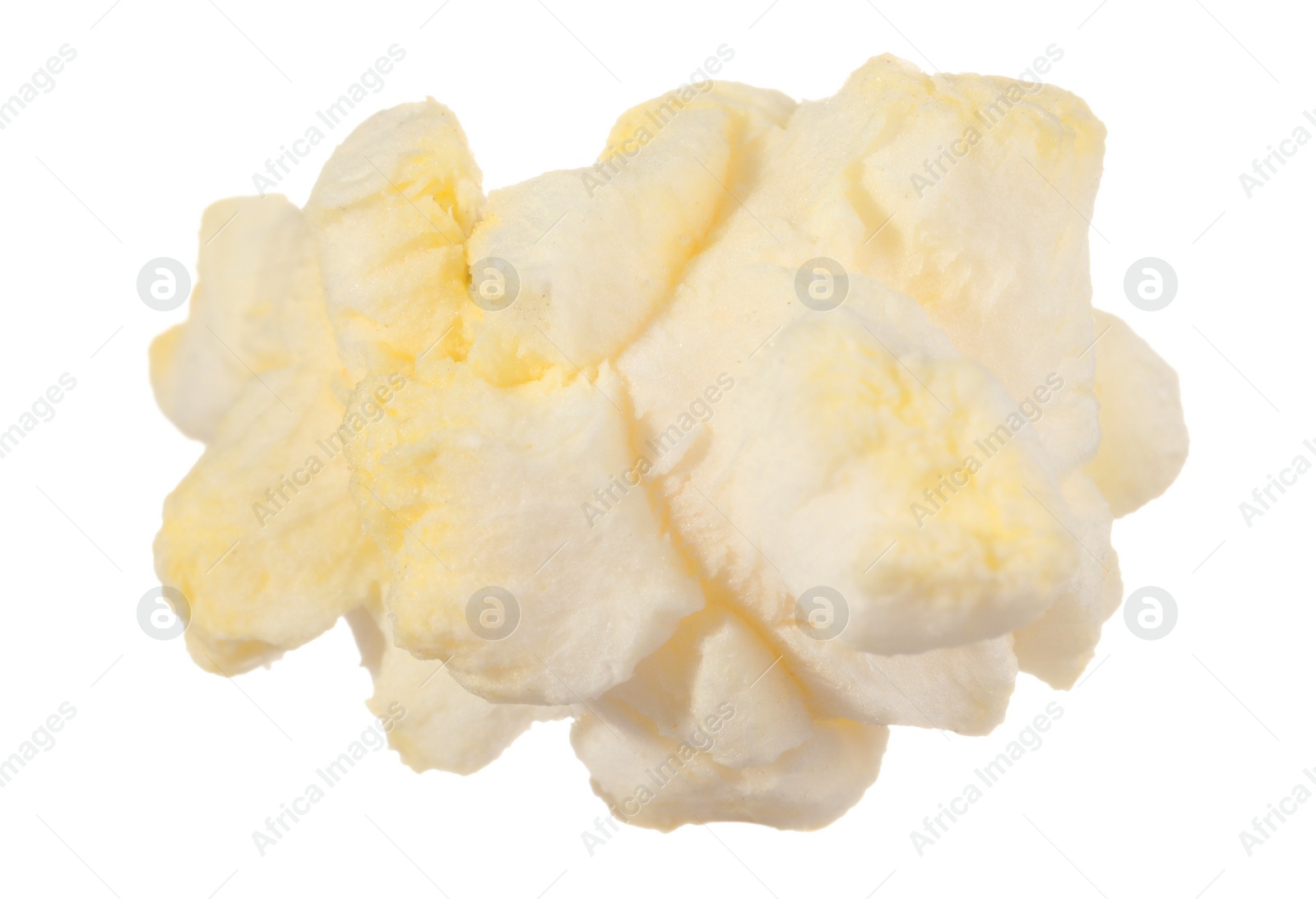 Photo of Kernel of tasty fresh popcorn isolated on white