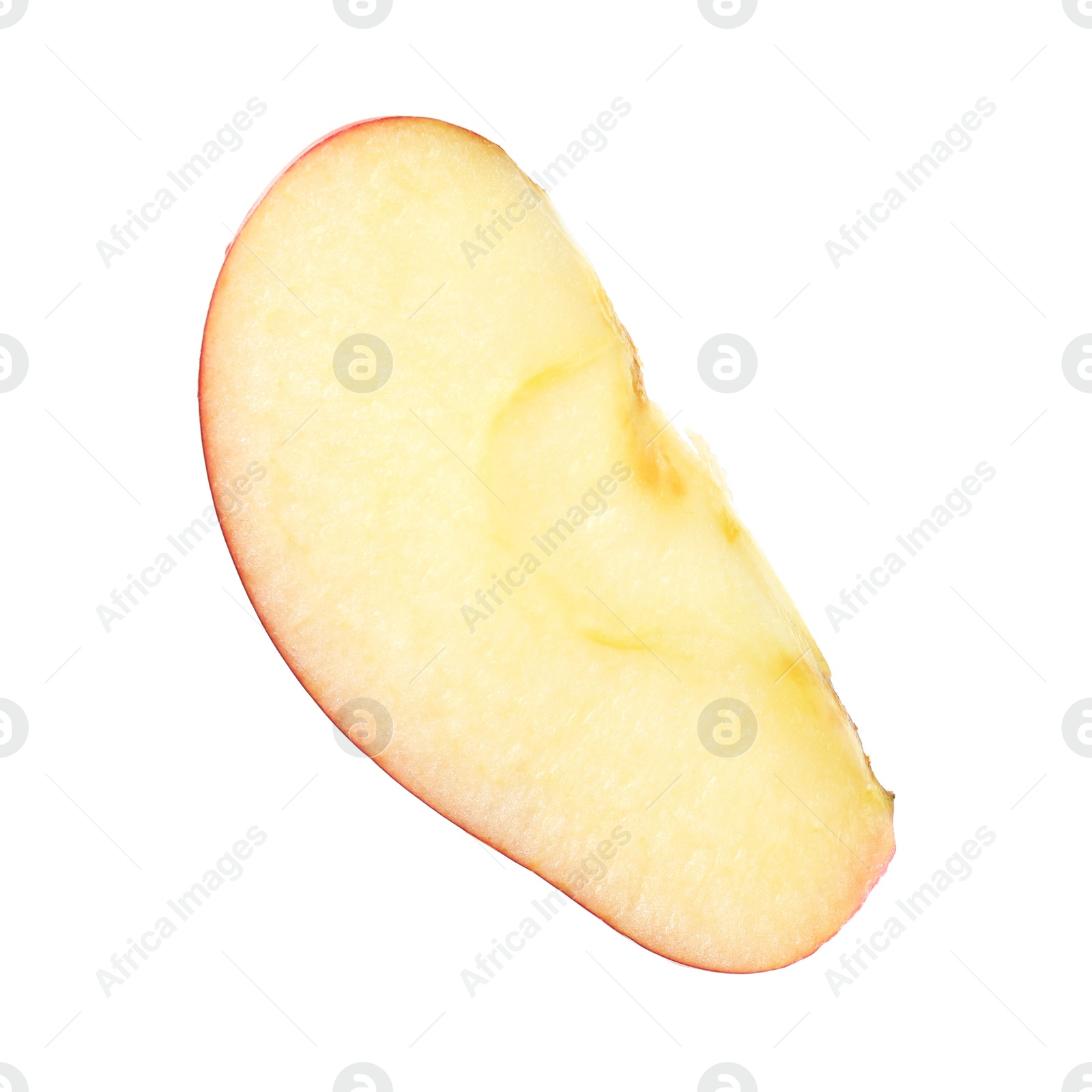 Photo of Piece of ripe red apple isolated on white