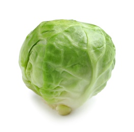 Photo of Fresh tasty Brussels sprout on white background