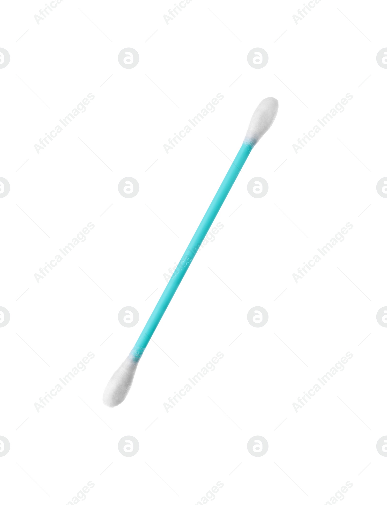 Photo of Clean cotton bud isolated on white. Hygienic accessory