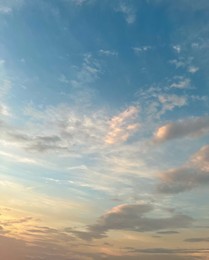 Beautiful view of cloudy sky over city in evening