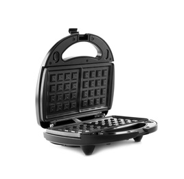 Photo of New modern waffle iron isolated on white