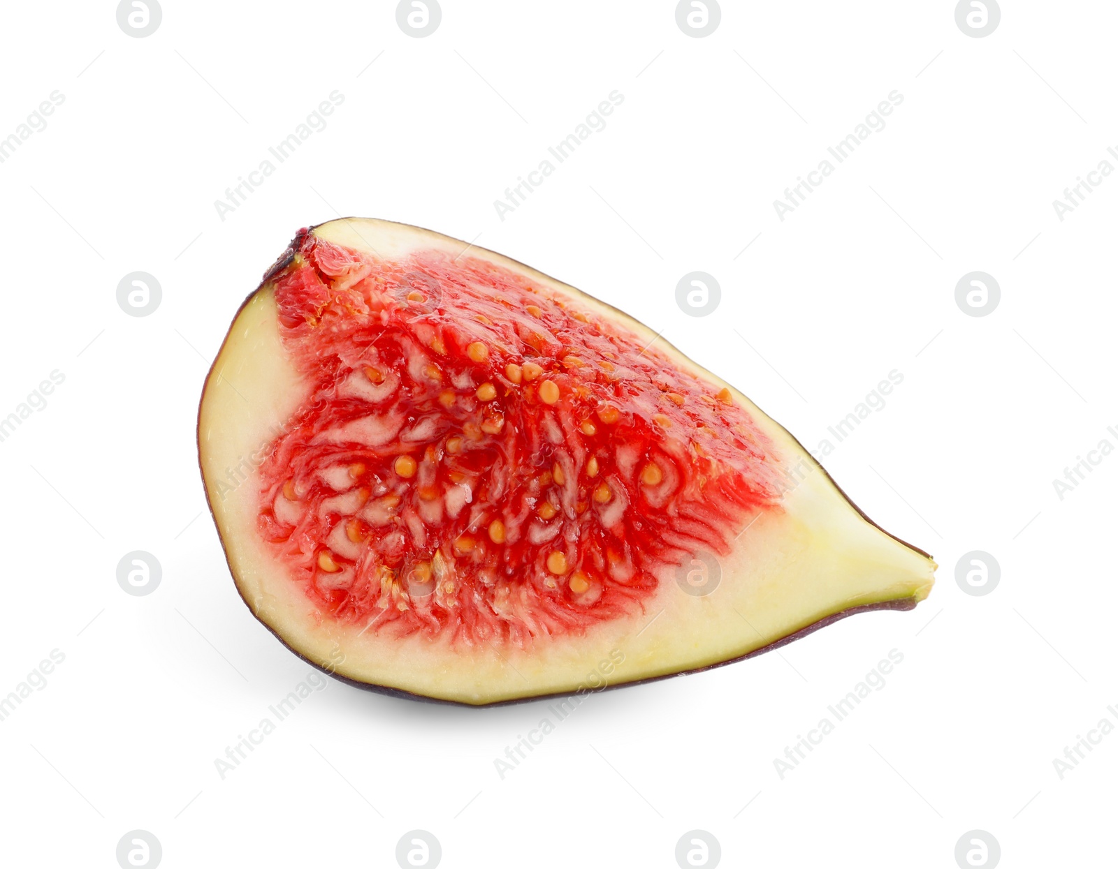 Photo of Piece of fresh fig isolated on white