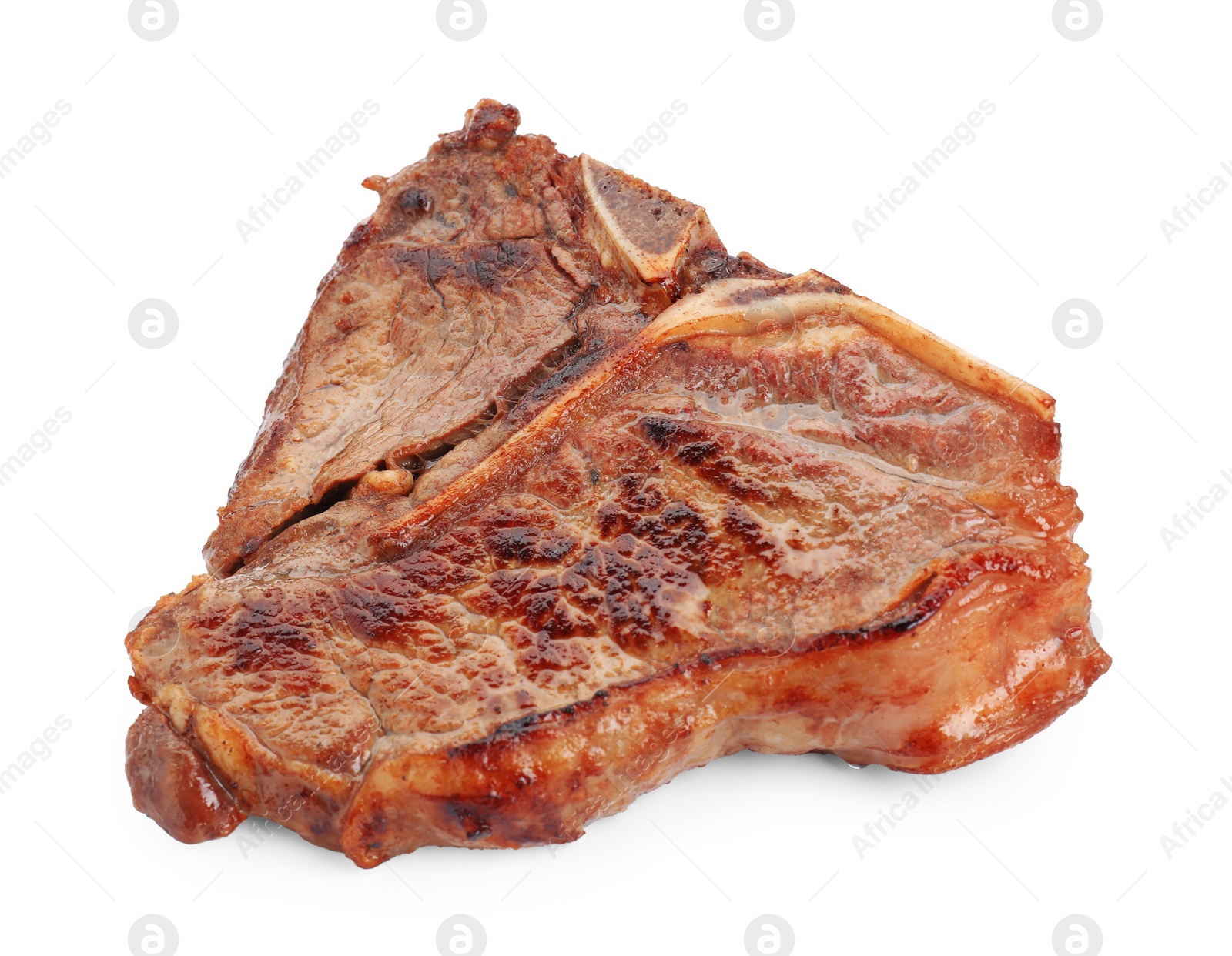 Photo of Delicious fried beef meat isolated on white