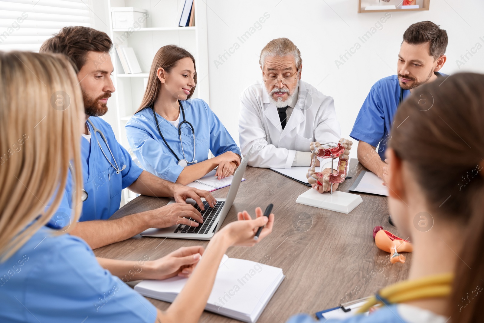 Photo of Doctor and interns on lecture in university