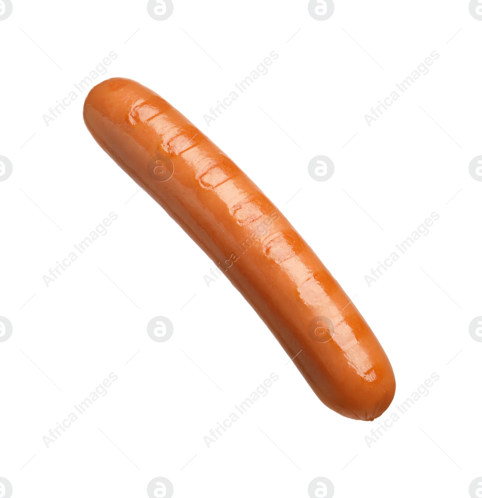 Photo of Delicious fresh grilled sausage isolated on white