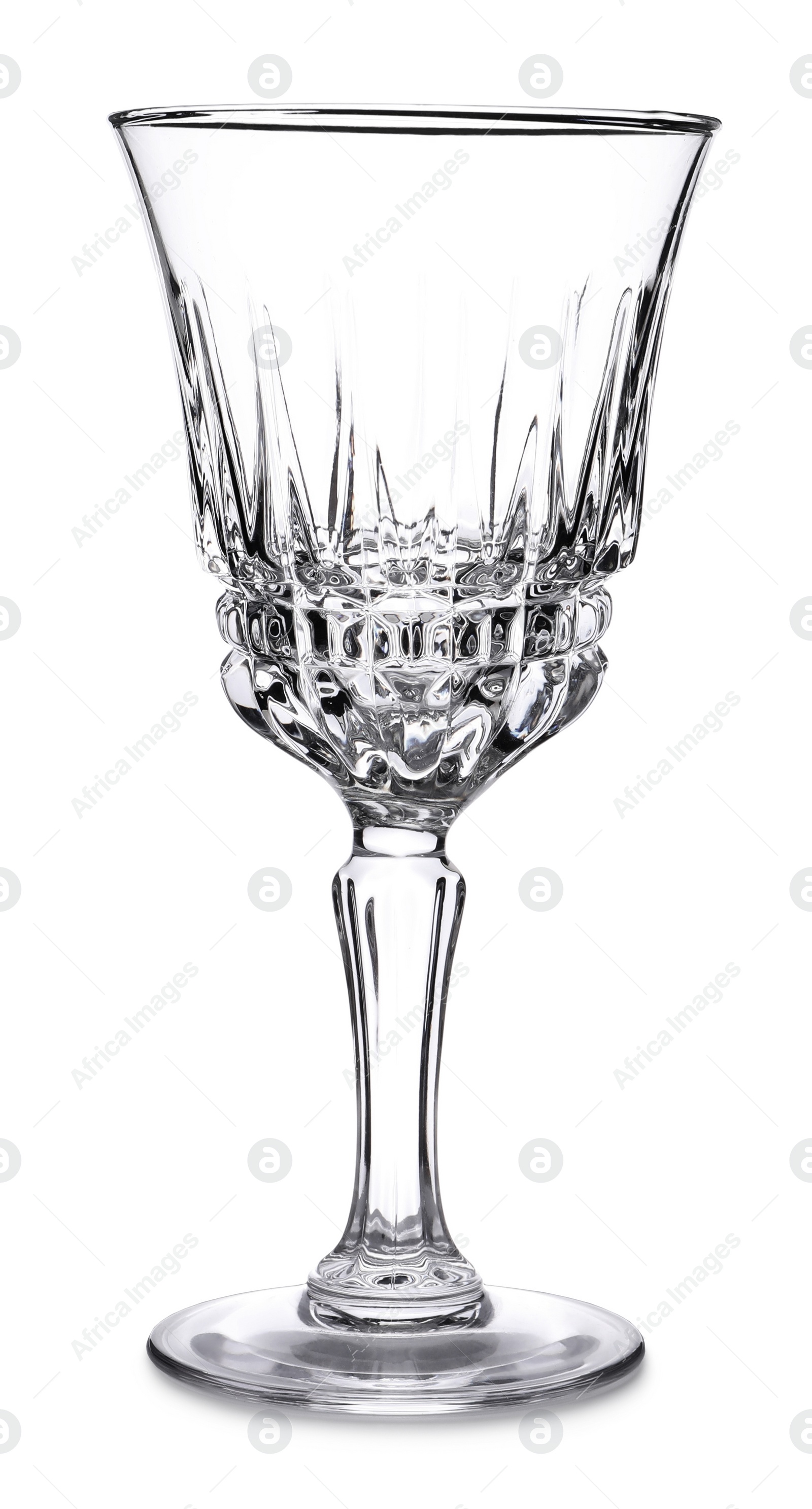 Photo of One clean elegant glass isolated on white
