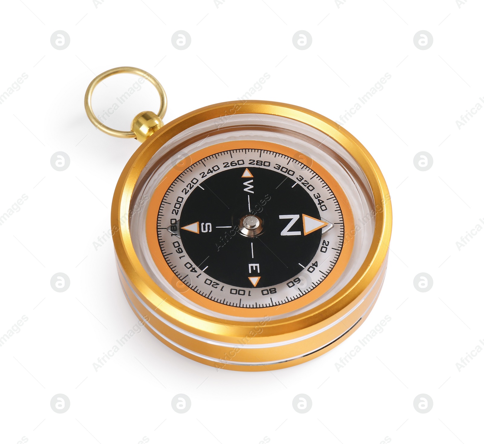 Photo of One compass isolated on white. Navigation equipment