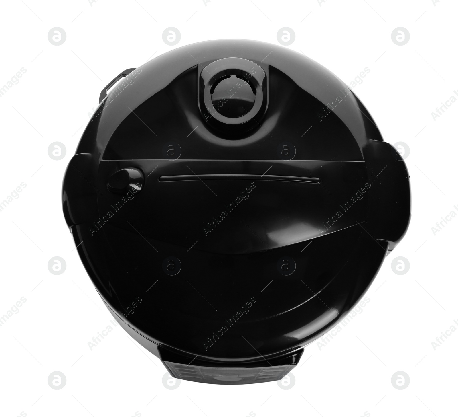 Photo of New modern multi cooker on white background, top view