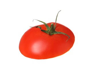 Photo of Slice of fresh ripe tomato isolated on white