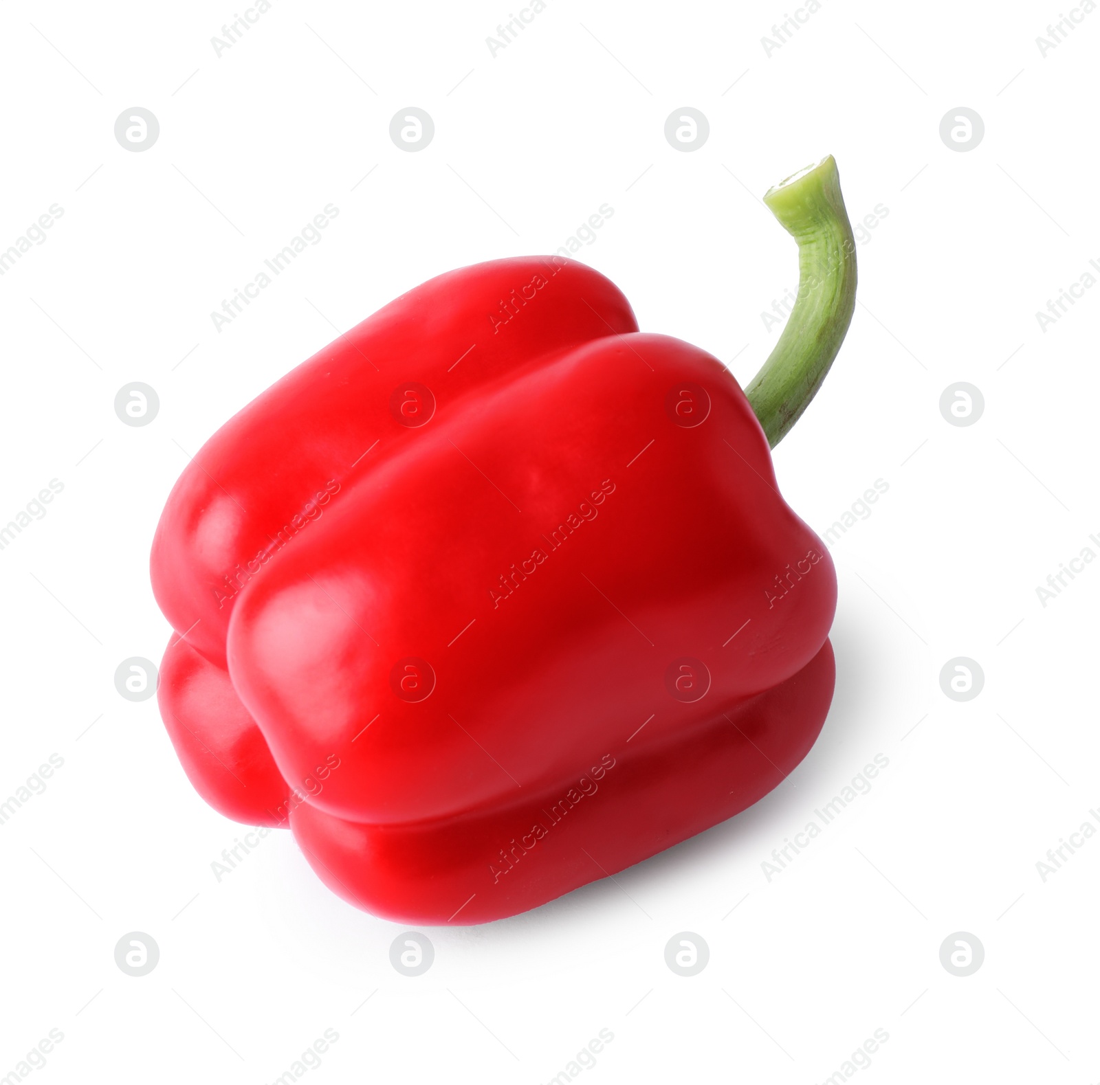 Photo of Ripe red bell pepper isolated on white