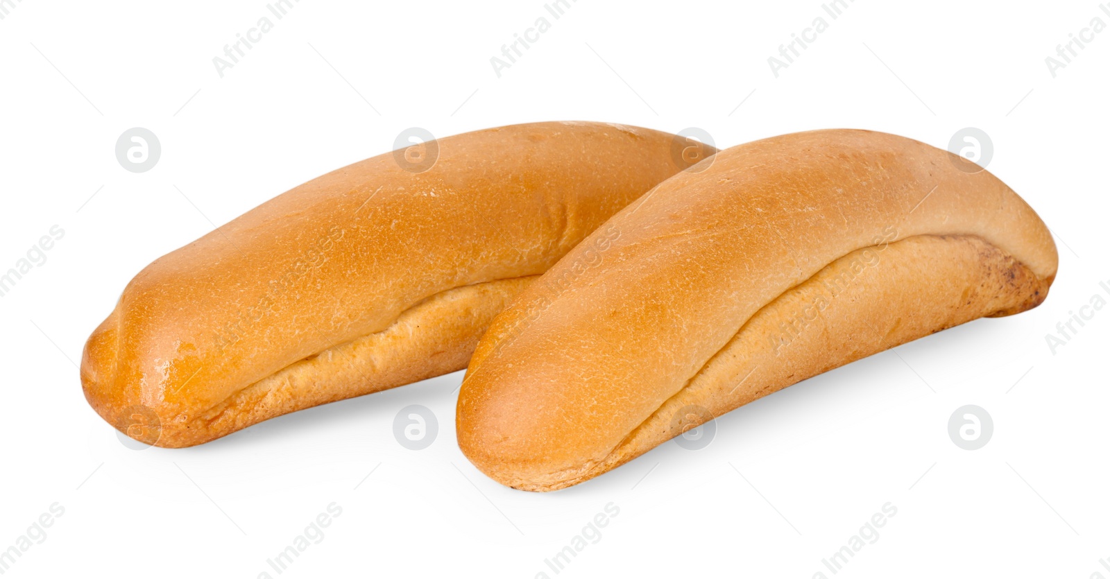 Photo of Fresh hot dog buns isolated on white