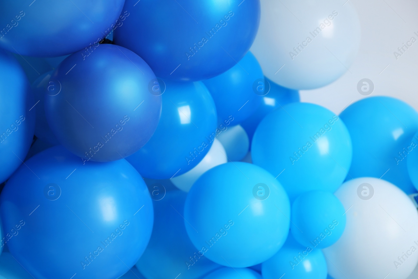 Photo of Many color balloons as background. Party decor