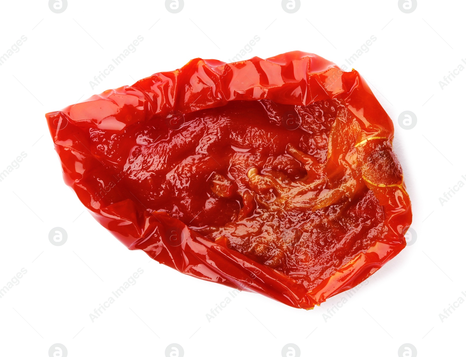 Photo of Tasty sun dried tomato on white background