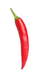Photo of Red hot chili pepper isolated on white