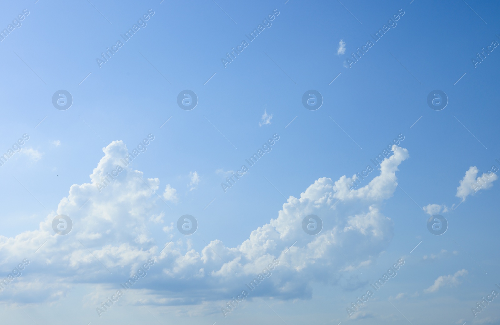 Photo of Beautiful blue sky with fluffy white clouds