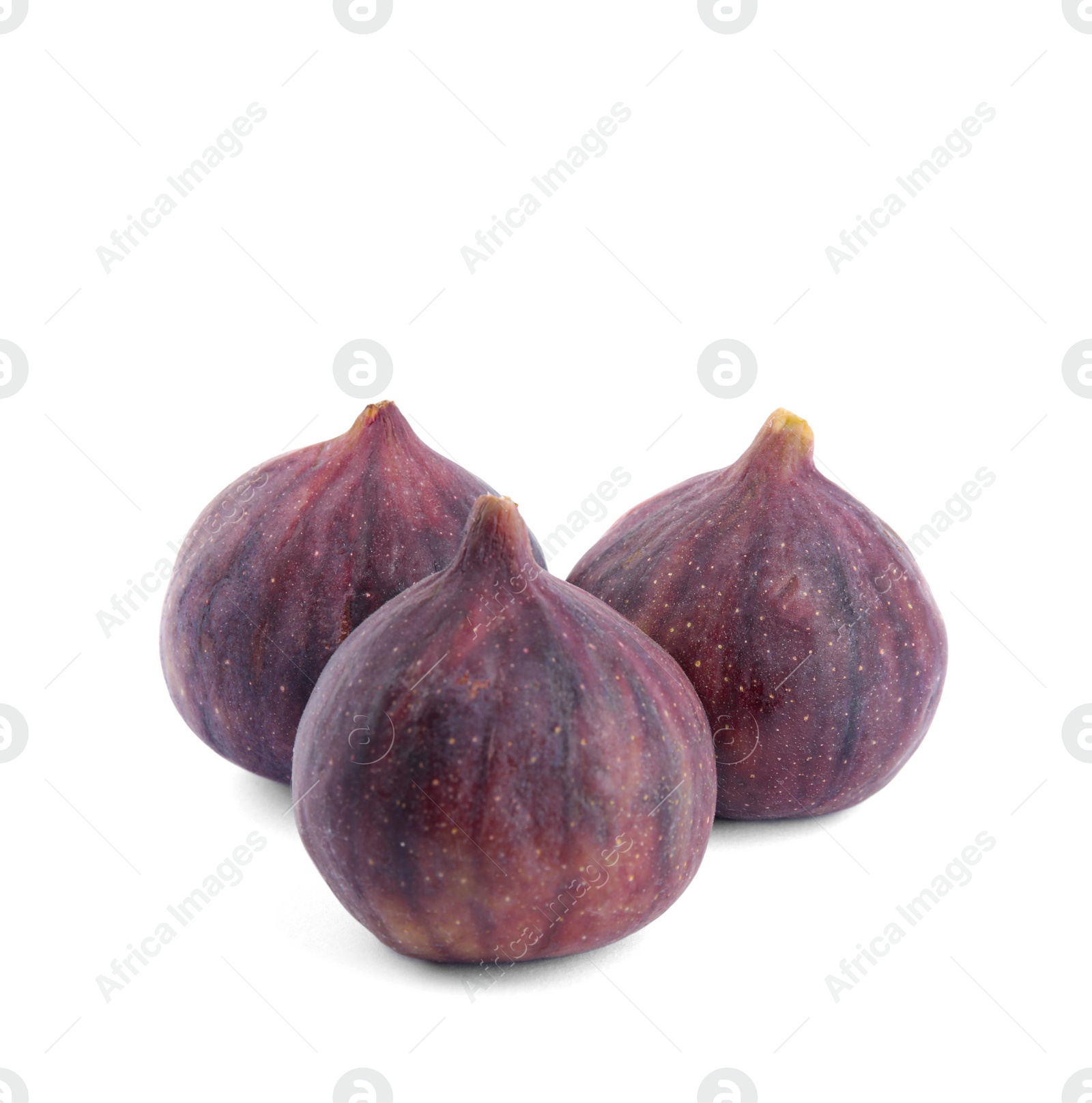 Photo of Tasty fresh fig fruits on white background