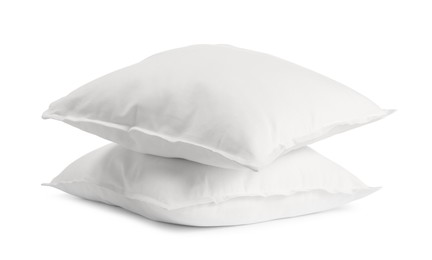 Two new soft pillows isolated on white