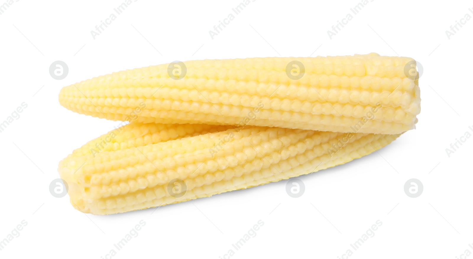 Photo of Tasty fresh baby corns isolated on white