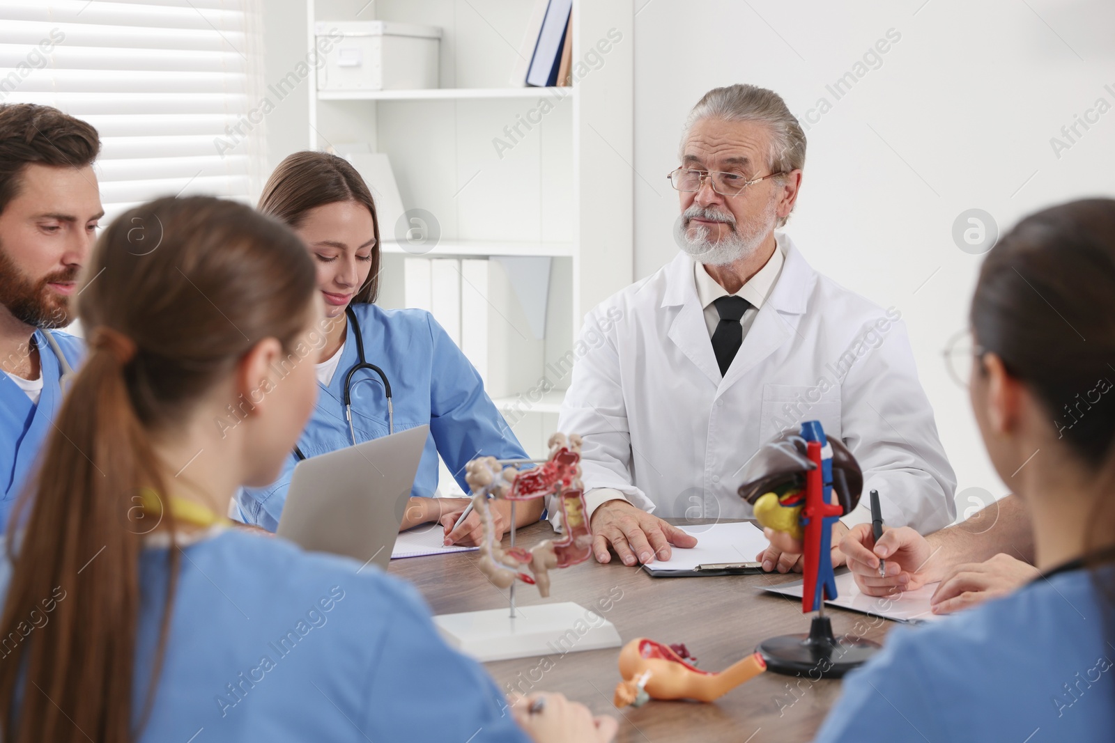 Photo of Doctor and interns on lecture in university