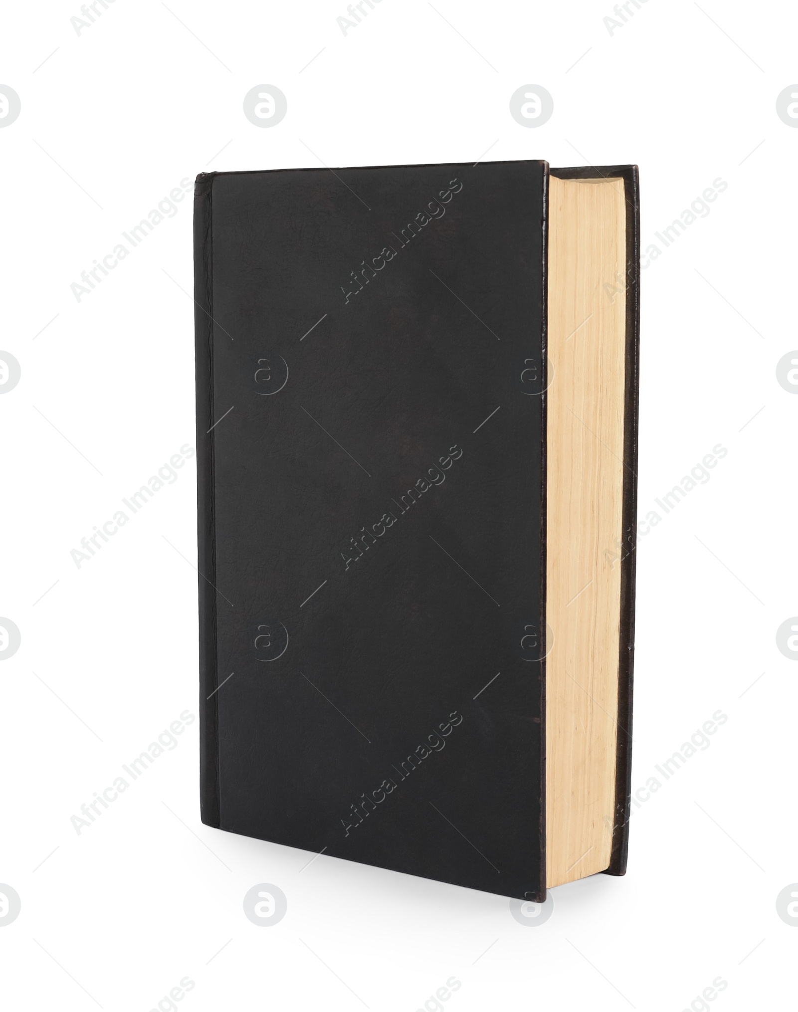 Photo of Closed old hardcover book isolated on white