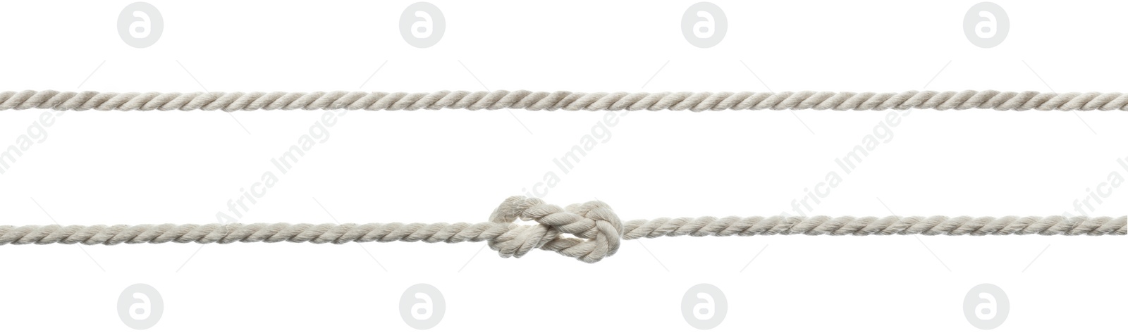 Image of Durable organic cotton ropes on white background
