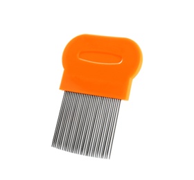 Metal comb for removing lice isolated on white