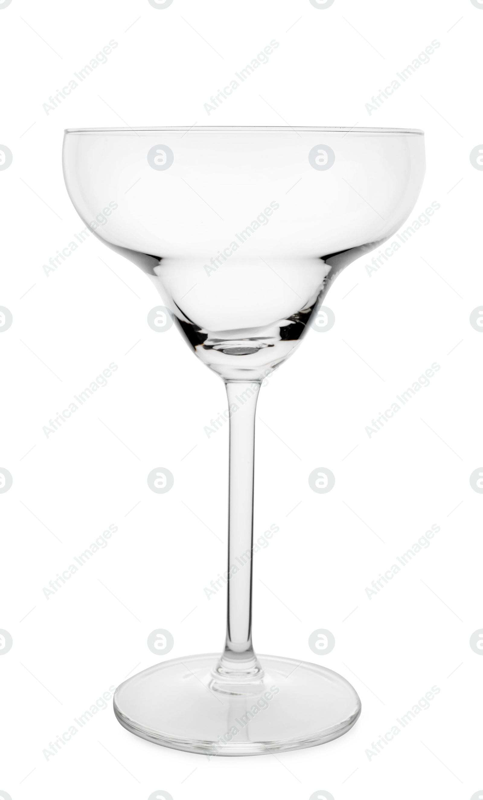 Photo of Clean empty margarita glass isolated on white
