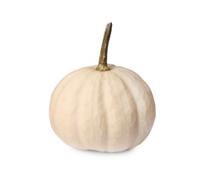 Photo of One fresh ripe pumpkin isolated on white