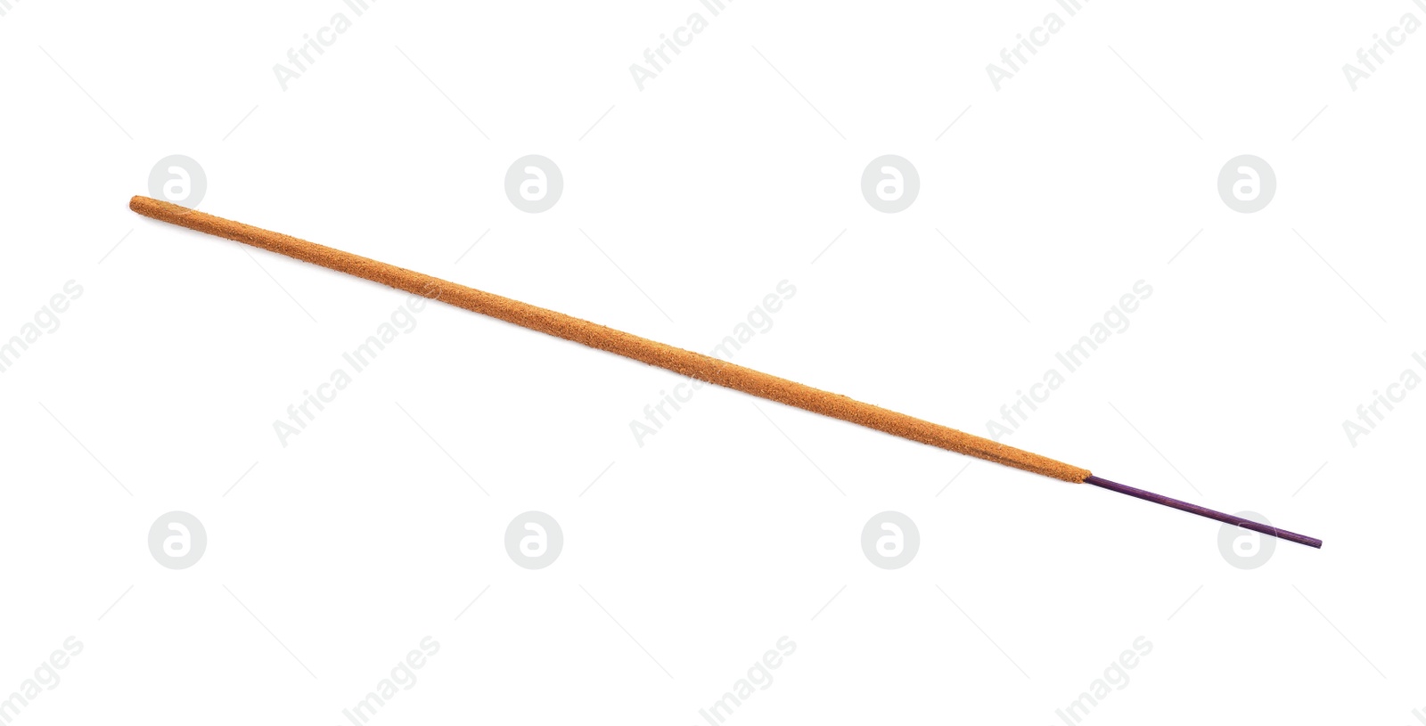 Photo of One aromatic incense stick isolated on white
