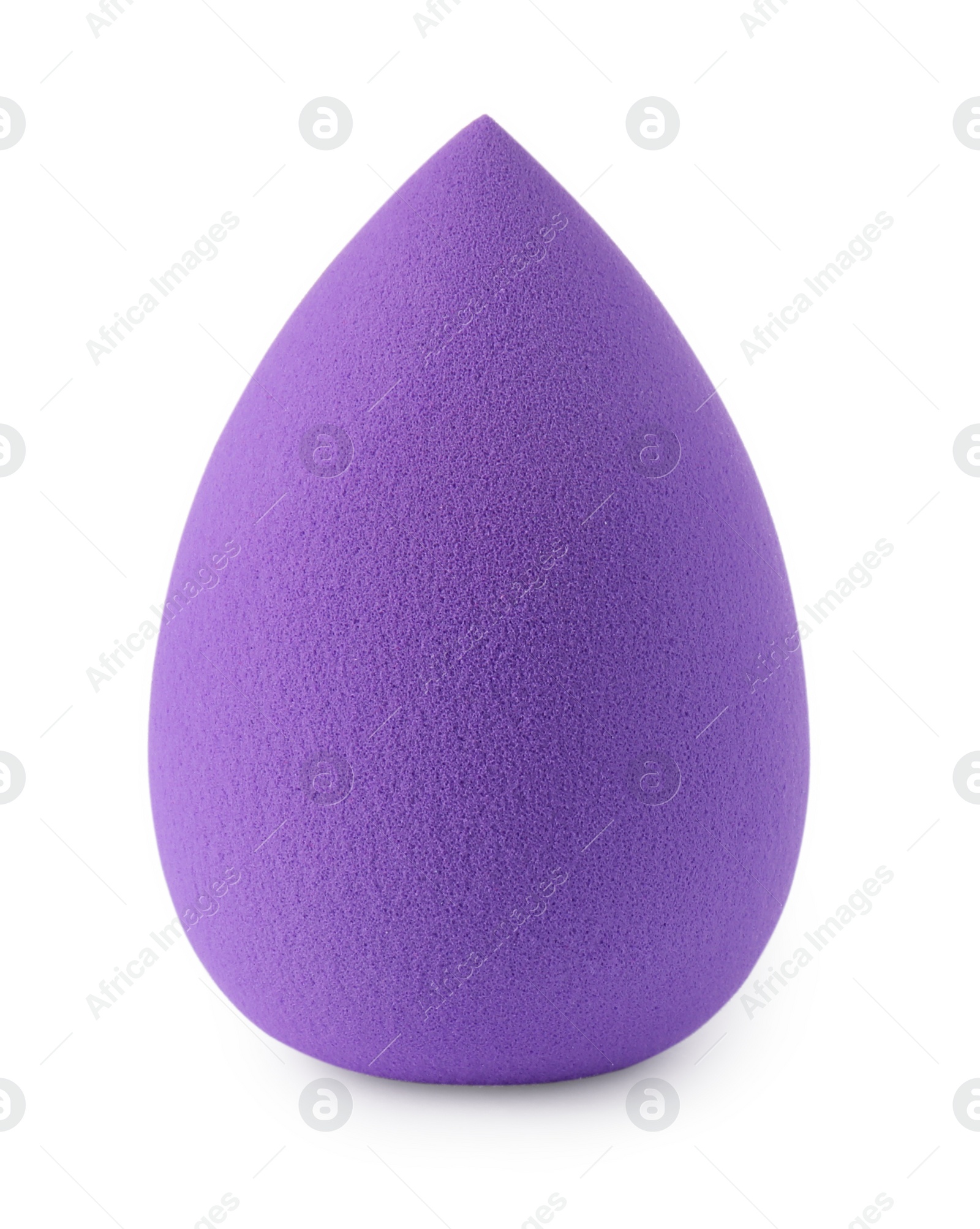 Photo of One violet makeup sponge isolated on white