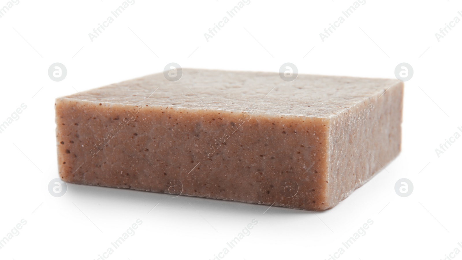 Photo of Hand made soap bar on white background