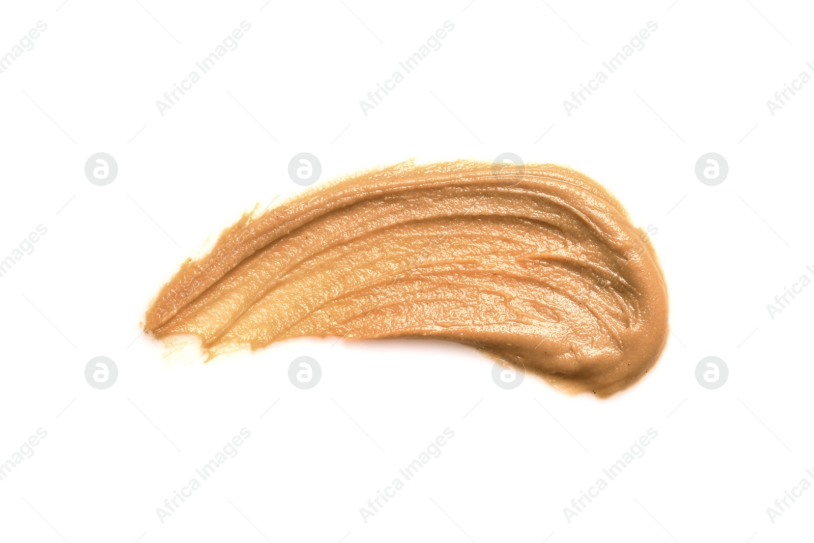 Photo of Creamy peanut butter on white background