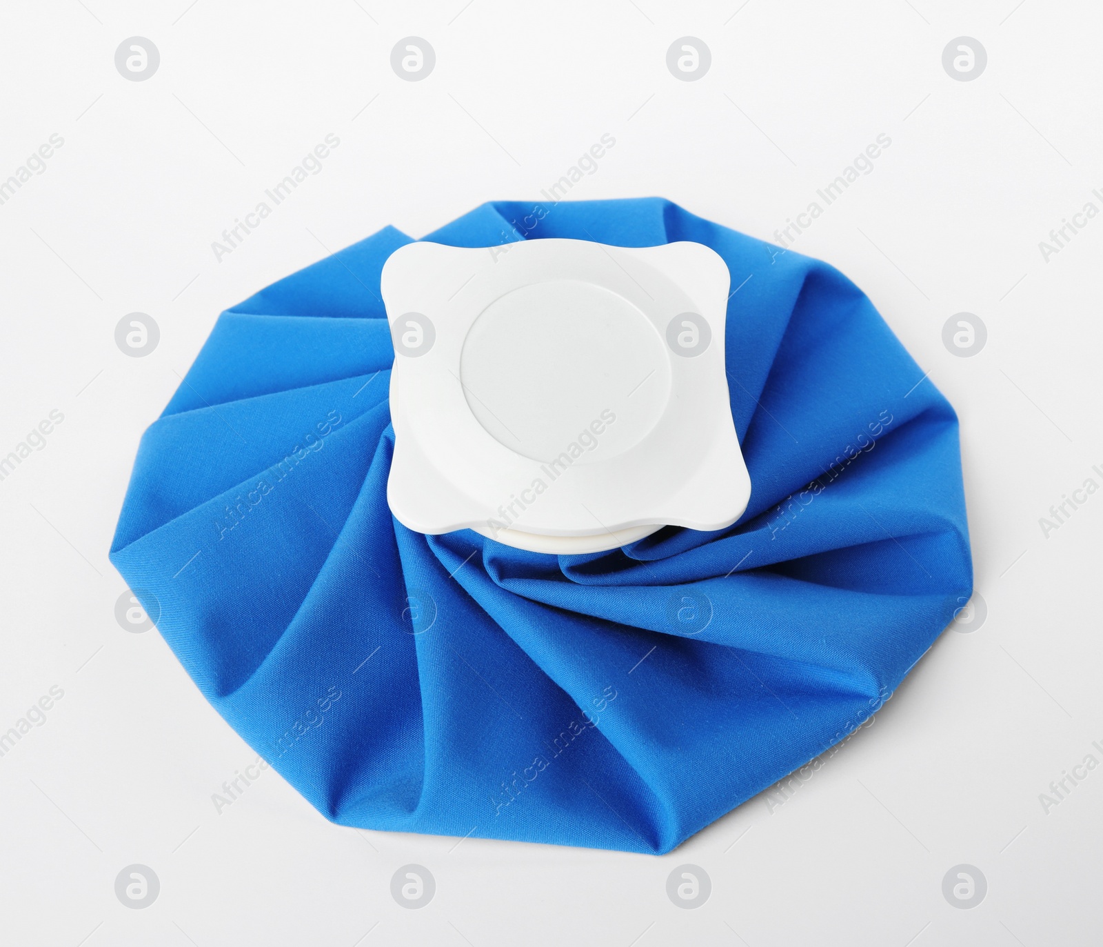 Photo of Ice pack on white background. Cold compress